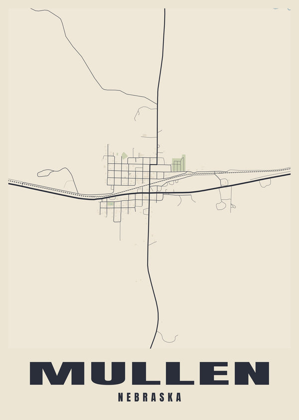 Mullen Street Map Poster