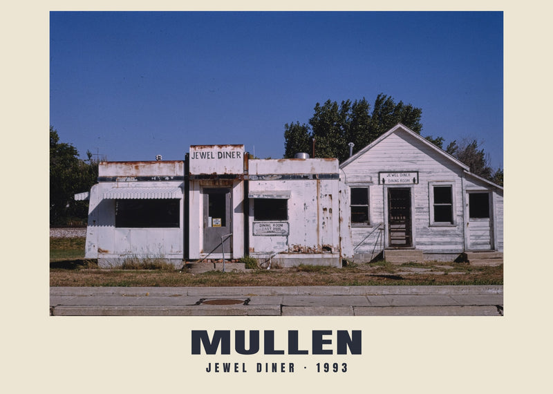 Jewel Diner, Mullen, Nebraska — 1993 · Historische fotoprint