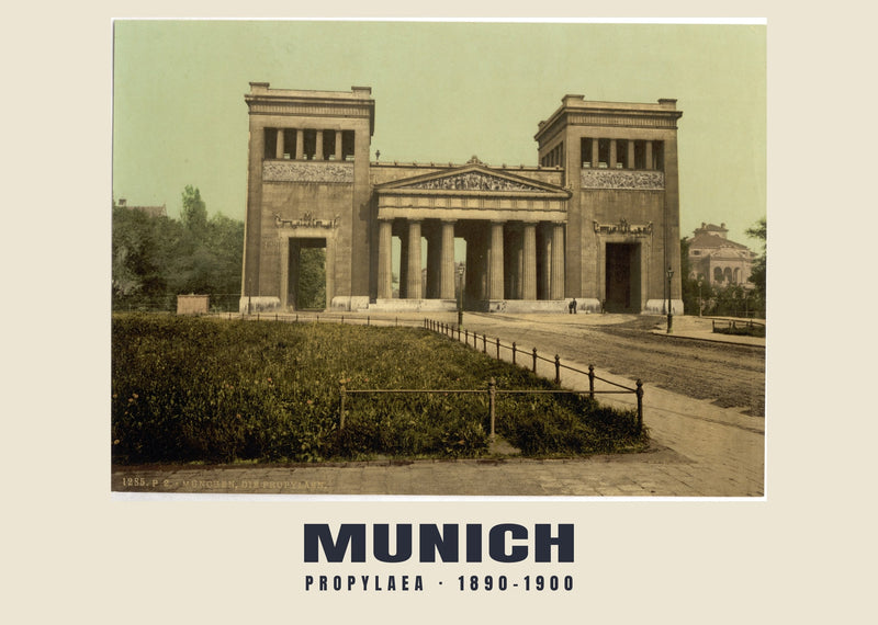 Propilei, Monaco di Baviera — 1890–1900 · Stampa di fotocromo d’epoca