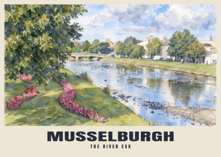 The River Esk, Musselburgh Poster
