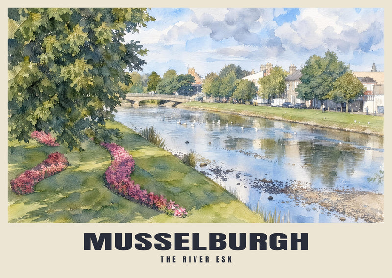 The River Esk, Musselburgh Poster