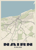 Street map poster of Nairn, Highland