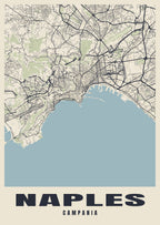 Street map poster of Naples, Campania