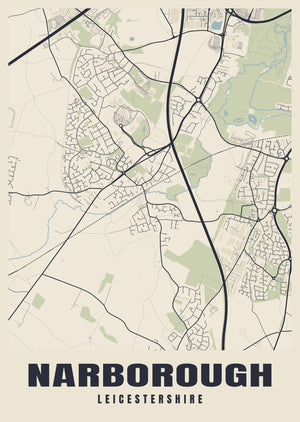 Narborough Street Map Poster