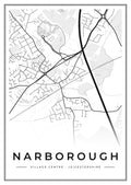 Street map poster of Narborough village centre, Leicestershire