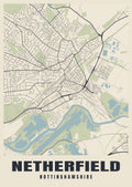 Street map poster of Netherfield, Nottinghamshire
