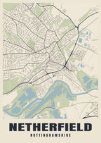 Street map poster of Netherfield, Nottinghamshire