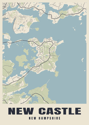New Castle Street Map Poster