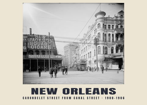 Carondelet Street, Canal Street, New Orleans, Louisiana — 1900–1906 · Historische fotoprint