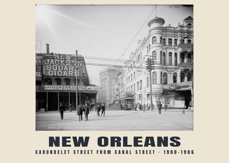 Carondelet Street, Canal Street, New Orleans, Louisiana — 1900–1906 · Tirage photographique historique