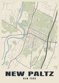 Street map poster of New Paltz, New York