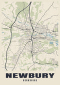 Street map poster of Newbury, Berkshire