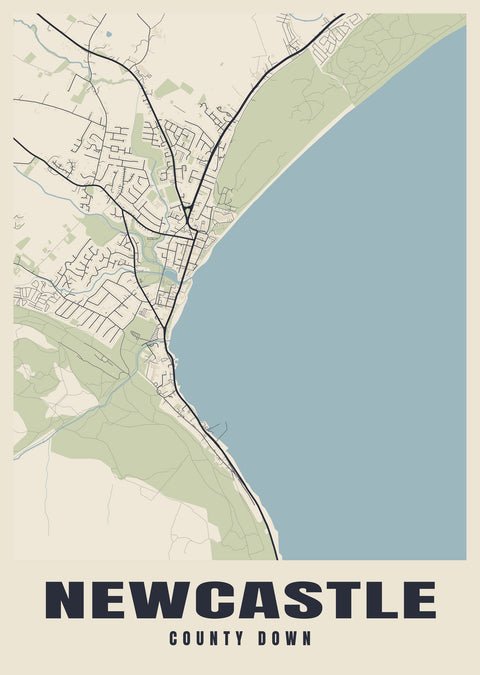 Newcastle Street Map Poster