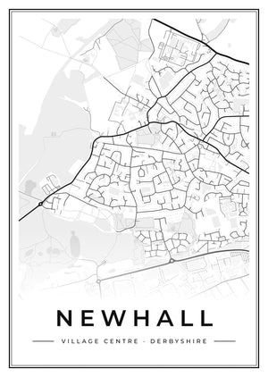 Newhall Village Centre Street Map Poster
