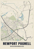 Street map poster of Newport Pagnell, Buckinghamshire