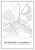 Street map poster of Newport Pagnell town centre, Buckinghamshire