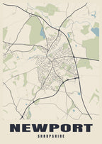Street map poster of Newport, Shropshire
