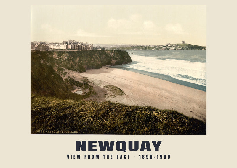 Widok od wschodu, Newquay — 1890–1900