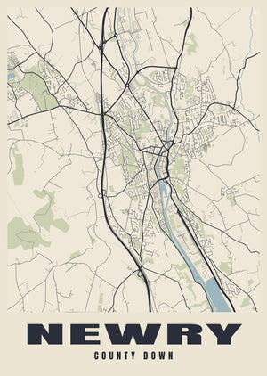 Newry Street Map Poster