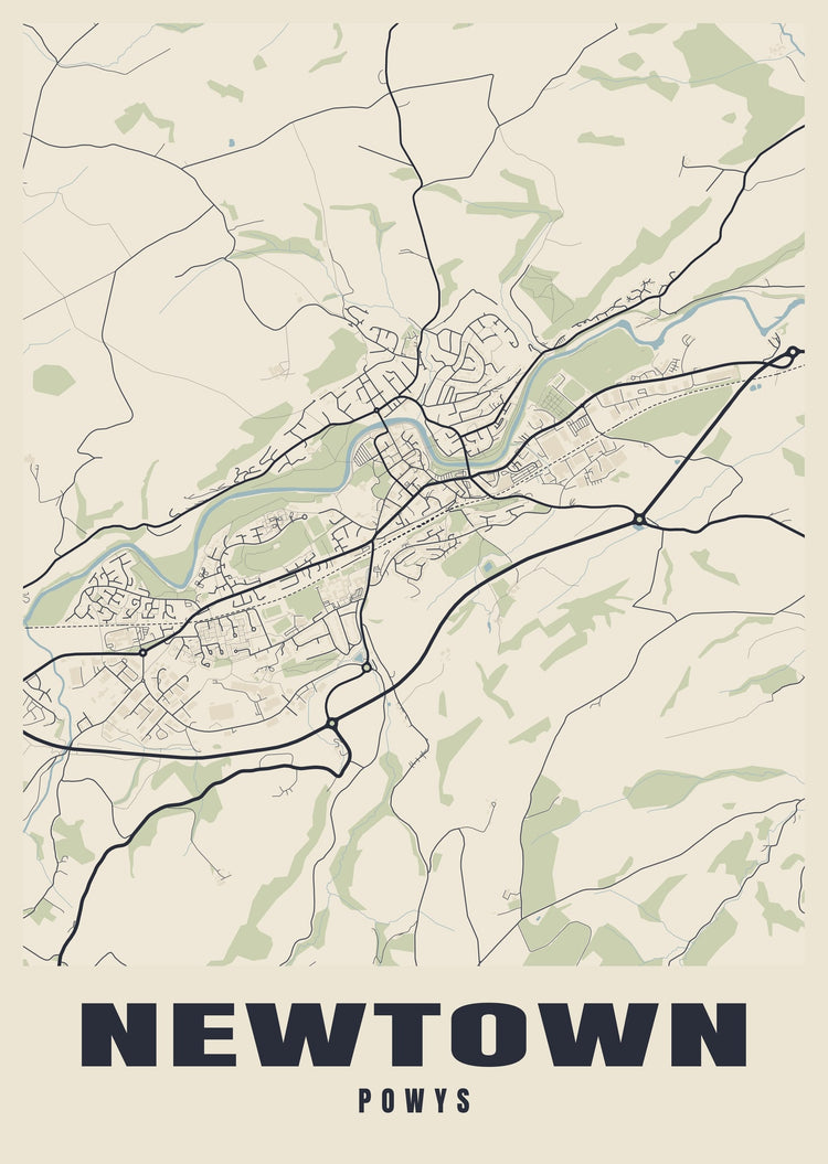 Newtown Street Map Poster