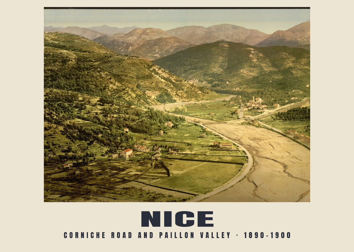 Cornicheweg en Paillonvallei, Nice, 1890–1900