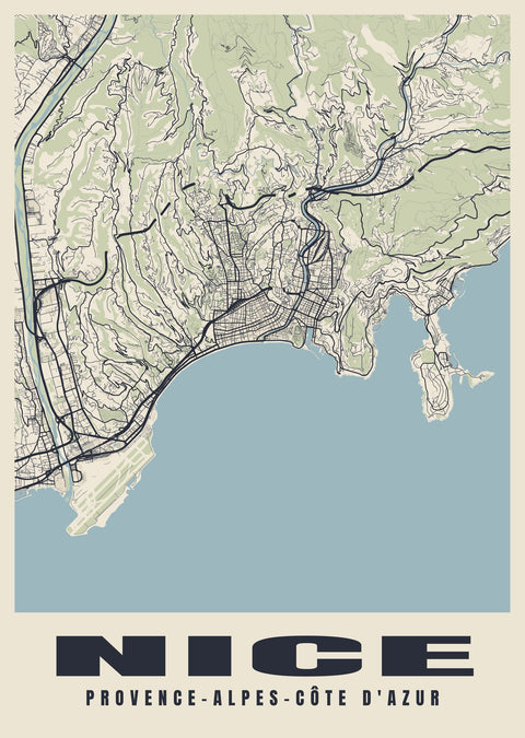 Nice Street Map Poster