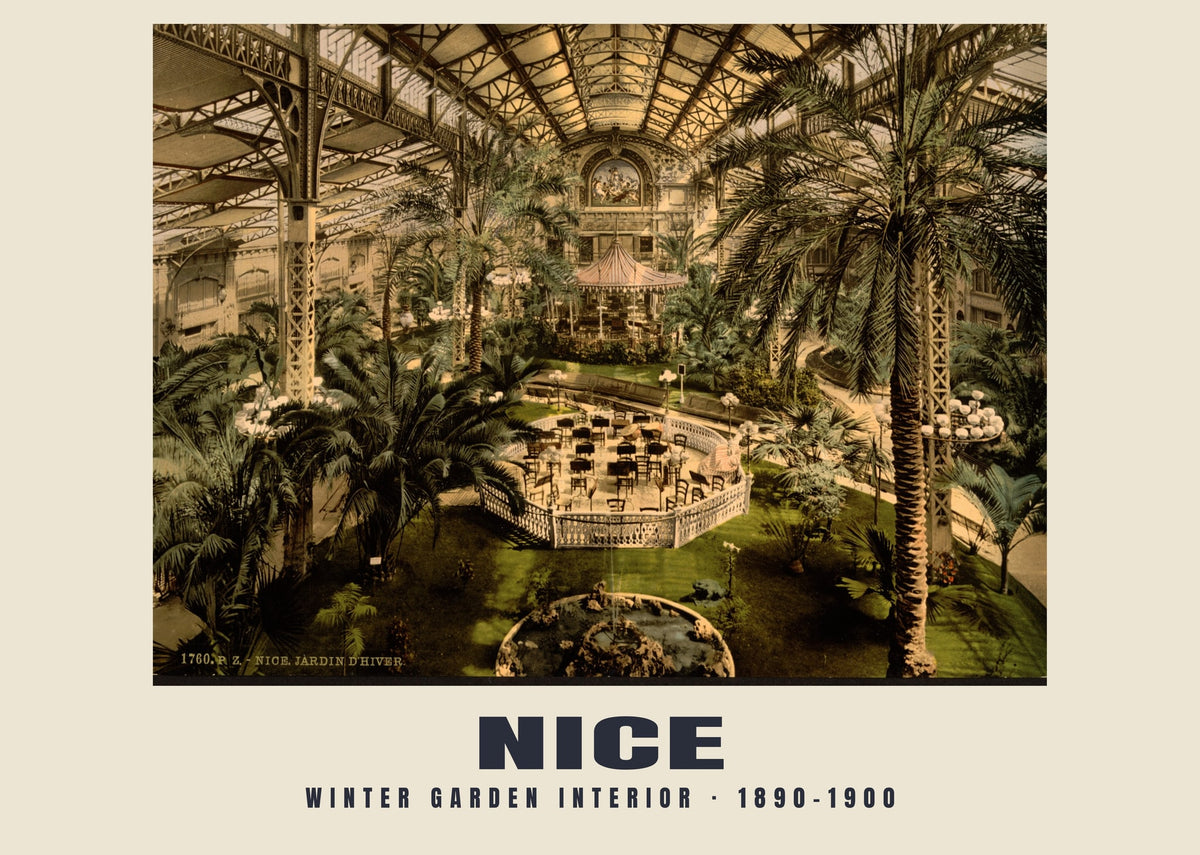 Interieur van de wintertuin, Nice, 1890–1900