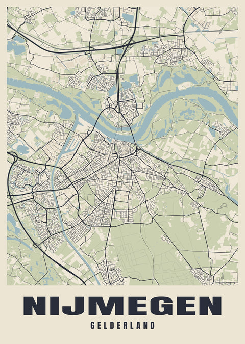 Nijmegen Street Map Poster