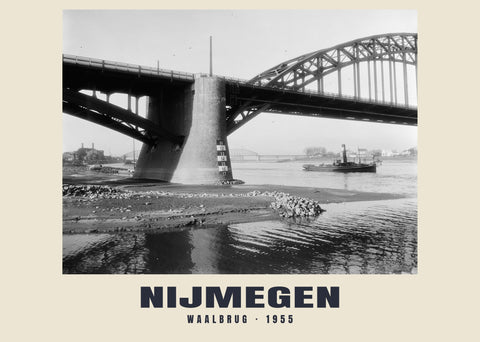 Waalbrug, Nijmegen — 1955 · Historische fotoprint