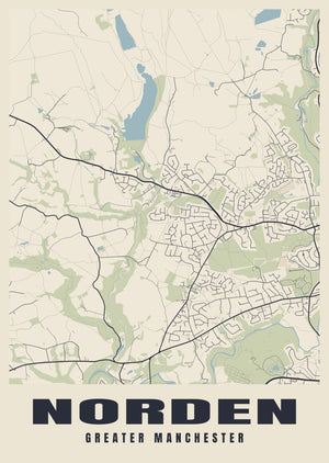 Norden Street Map Poster