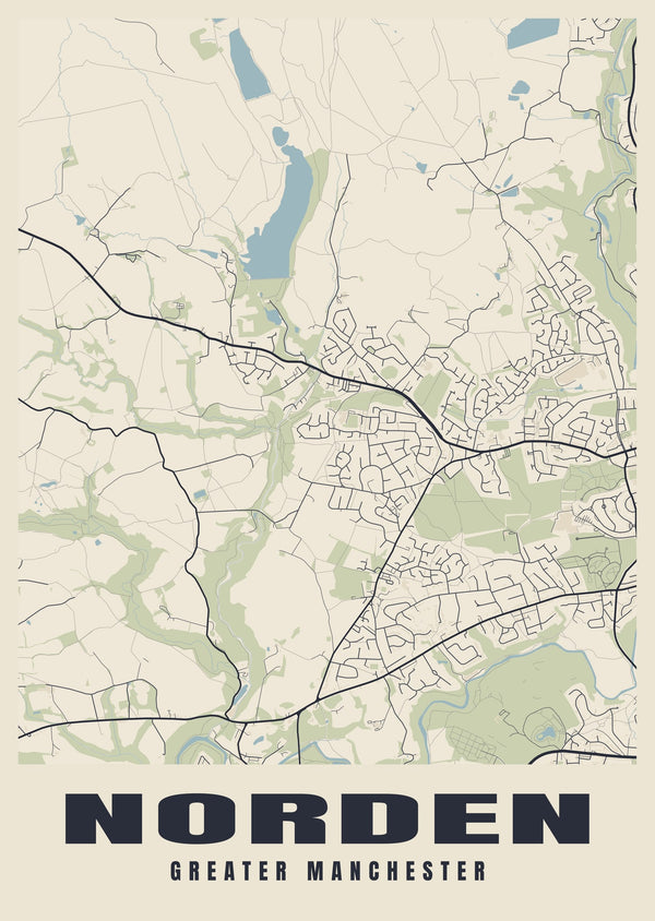 Norden Street Map Poster