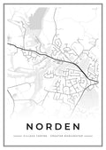 Street map poster of Norden village centre, Greater Manchester