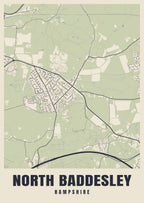 Street map poster of North Baddesley, Hampshire