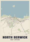 Street map poster of North Berwick, East Lothian