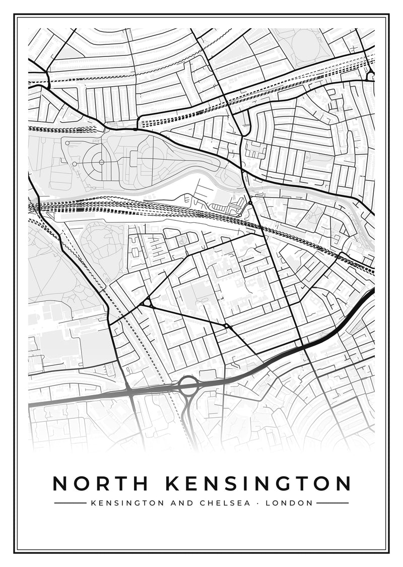 North Kensington Street Map Poster