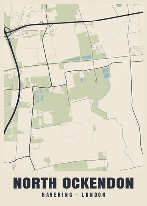 North Ockendon Heritage Street Map Poster