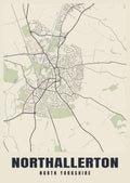 Street map poster of Northallerton, North Yorkshire