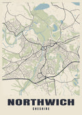 Street map poster of Northwich, Cheshire