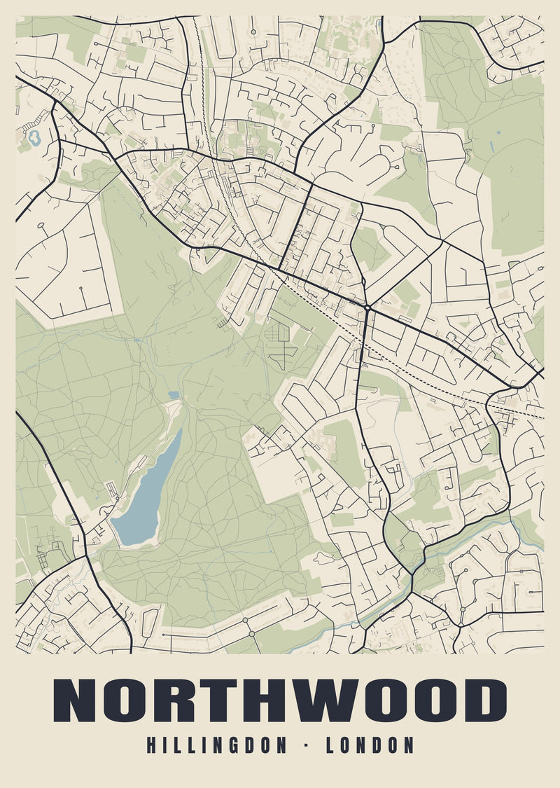 Northwood Heritage Street Map Poster