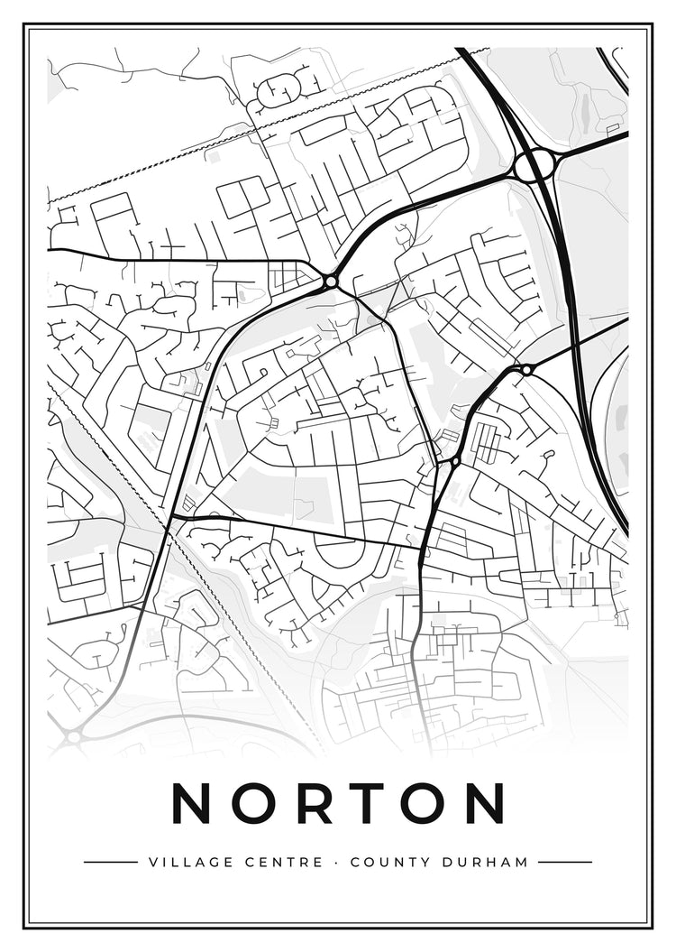 Norton Village Centre Street Map Poster