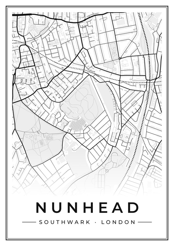 Nunhead Street Map Poster
