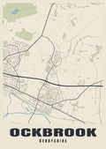 Street map poster of Ockbrook, Derbyshire