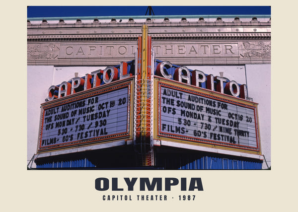 Capitol Theater, Olympia, Washington — 1987 · Historischer Fotodruck