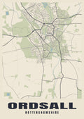 Street map poster of Ordsall, Nottinghamshire