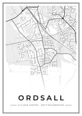 Street map poster of Ordsall village centre, Nottinghamshire