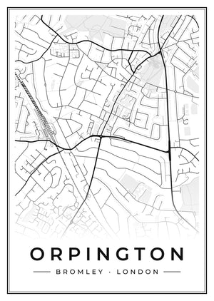 Orpington Street Map Poster