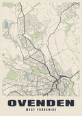 Street map poster of Ovenden, West Yorkshire