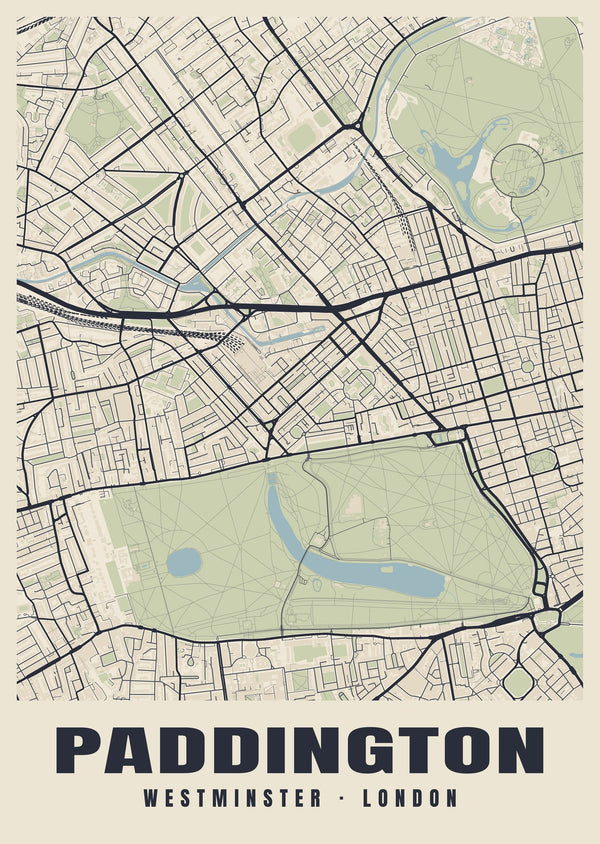 Paddington Heritage Street Map Poster