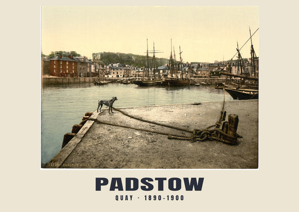 Banchina, Padstow — 1890–1900 · Stampa fotocromatica d’epoca
