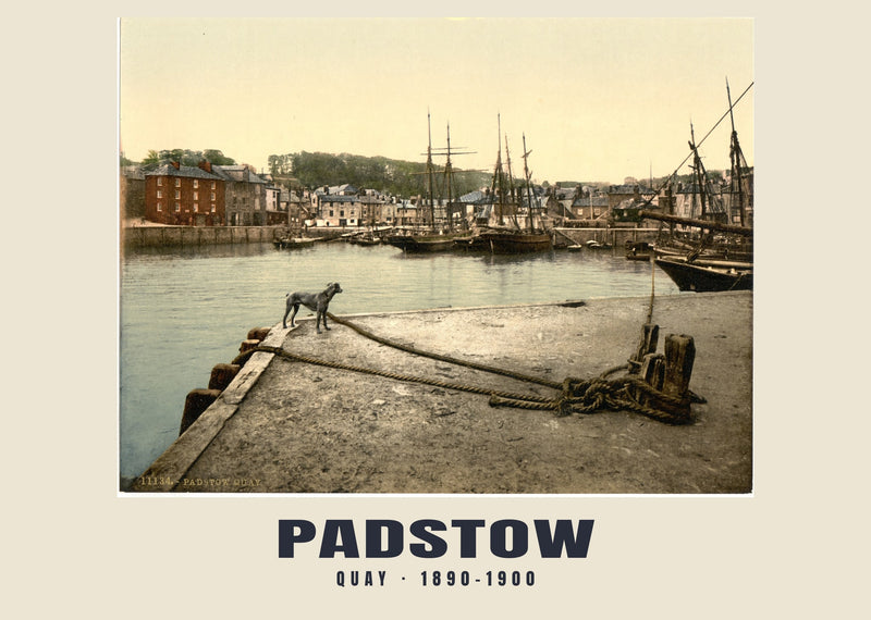 Banchina, Padstow — 1890–1900 · Stampa fotocromatica d’epoca